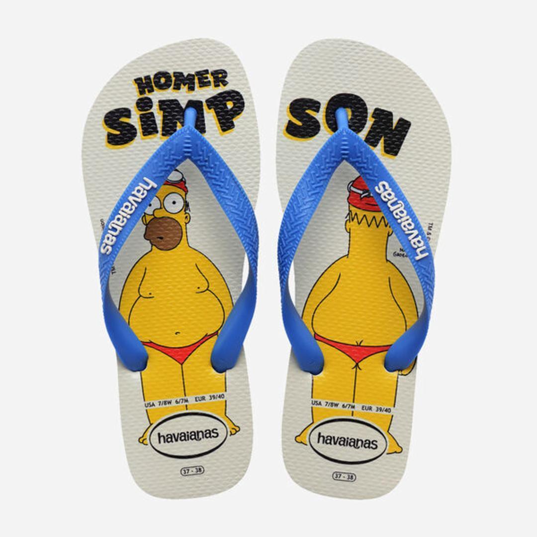 HAVAIANAS SIMPSONS 4137889.0093 WHITE/BLUE